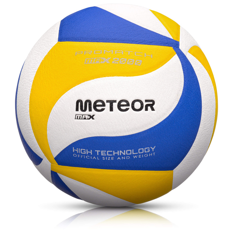 Image of Meteor Volleyball – Blue/yellow/white – Durable Pu Material Volleyball, Perfect For Indoor And Outdoor Play, Soft And Pleasant To Touch, Ideal For Beginners And Advanced Players, Ensuring And Safety
