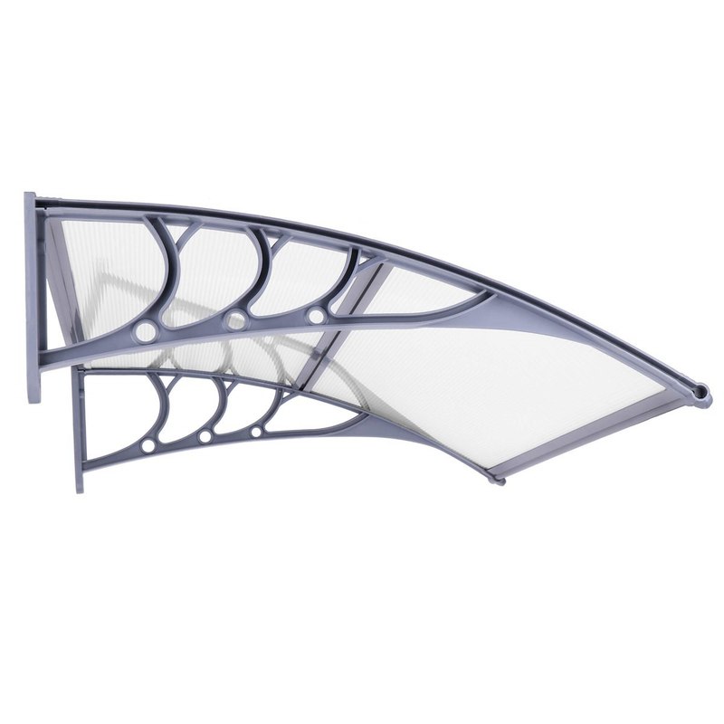 TEMU Toldo arqueado para puerta, toldo para puertas de entrada, puertas de , puertas de , 150x80 cm, , transparente