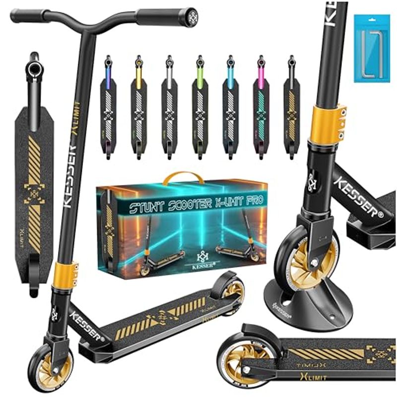 Kesser® Stunt Scooter -pro 360° Steering Fun Scooter Stunt Scooter With Stand Bearings, 110mm Pu Wheels, With Stand, Kick Scooter Trick Roller For Kids Adults