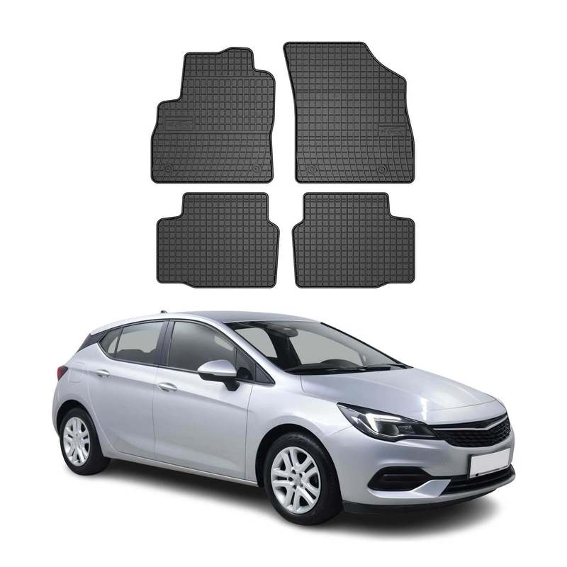 Image of Rubber Foot Mats For K 2015-2021 Car Mats Rubber Black 4pcs