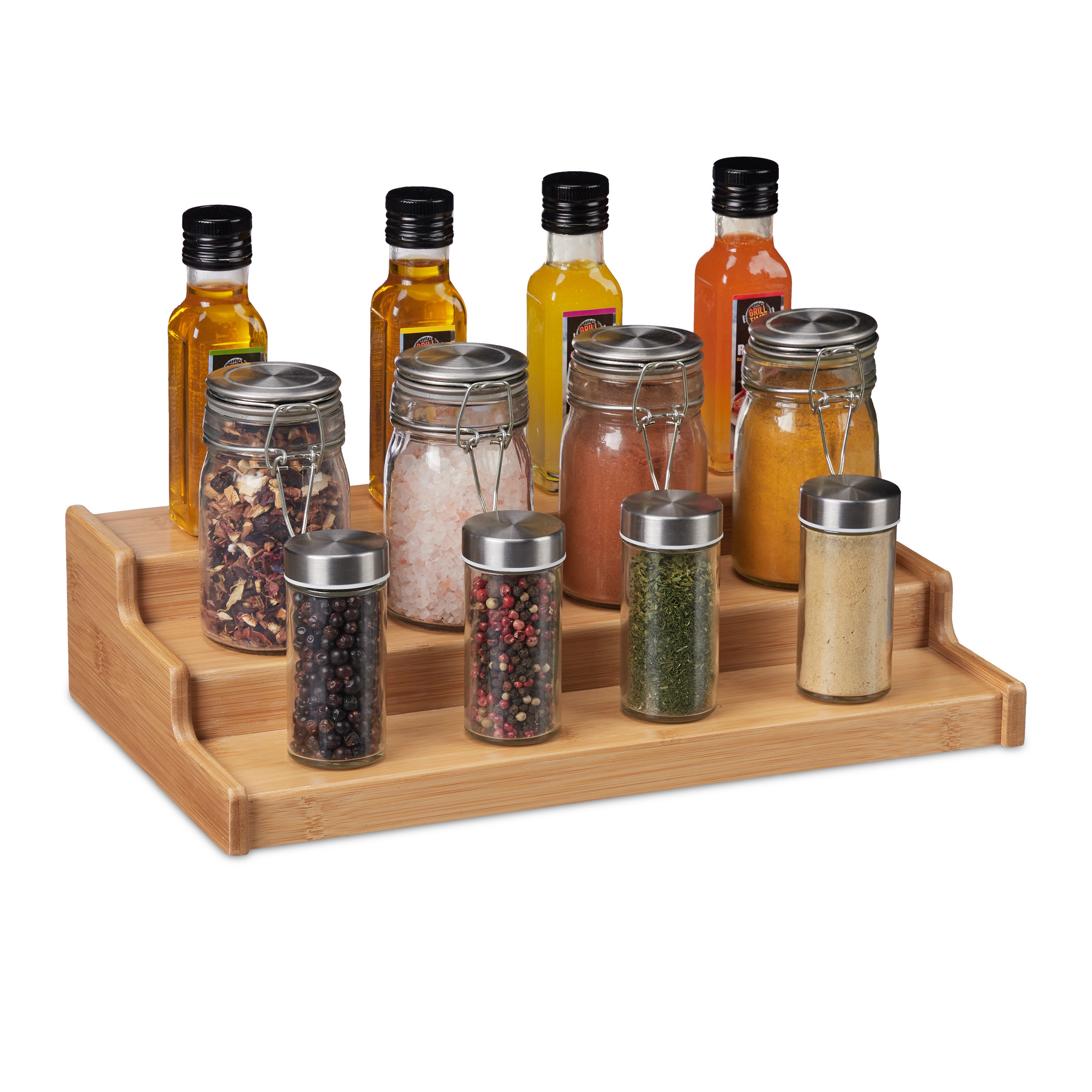 Image of Spice Rack In Natural - (w)38 X (h)9 X (d)22 Cm