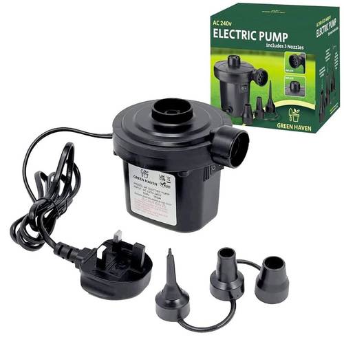 air pump camping electric pump for inflatables with 3 nozzles quick inflate ac 240v 150w for paddling pools air beds swimming pools