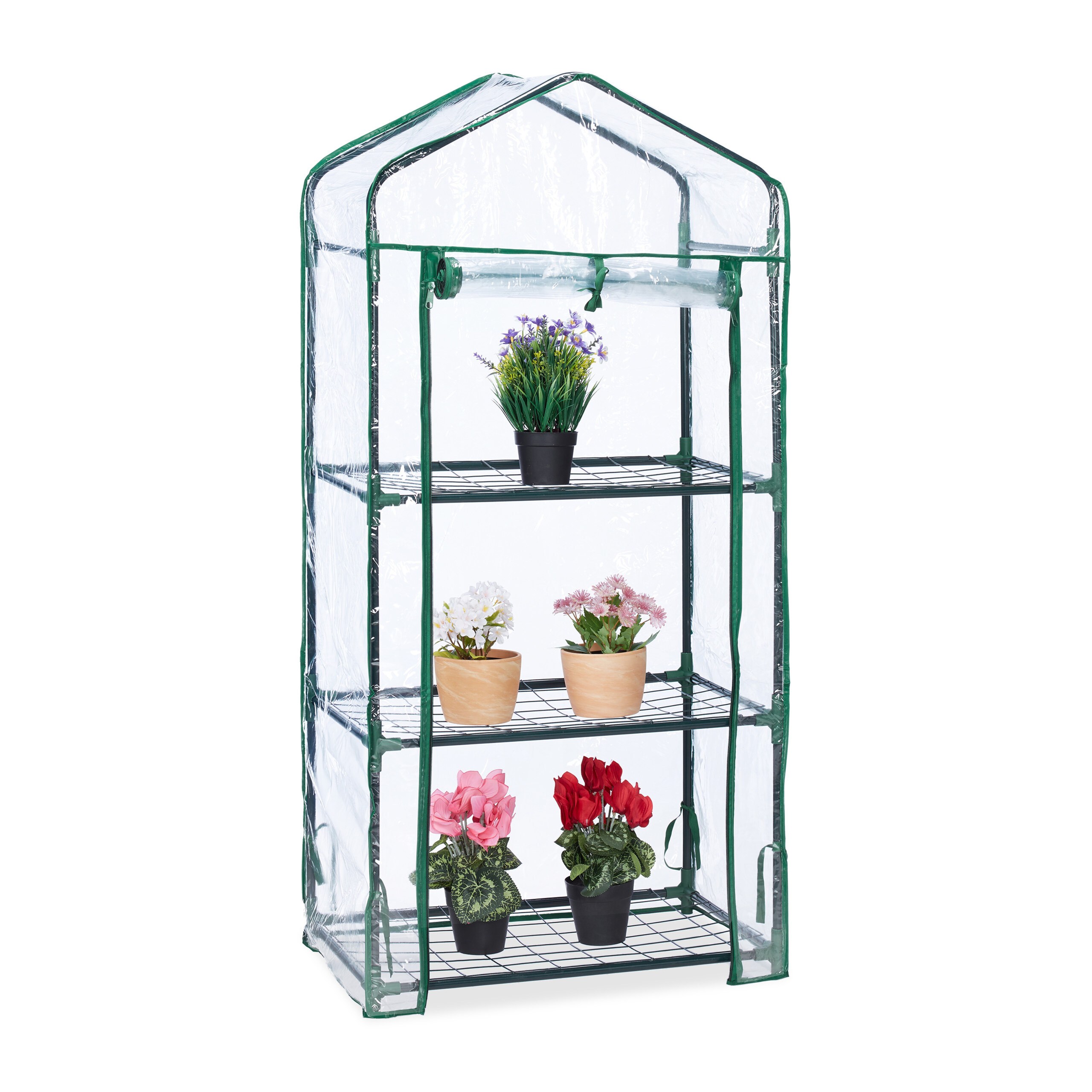 Balcony Greenhouse In Transparent/green - (w)60 X (h)128 X (d)40 Cm