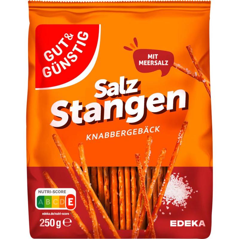 Image of 14x Good & Affordable Pretzel Sticks Snack With Sea Salt 250g (14x250g)
