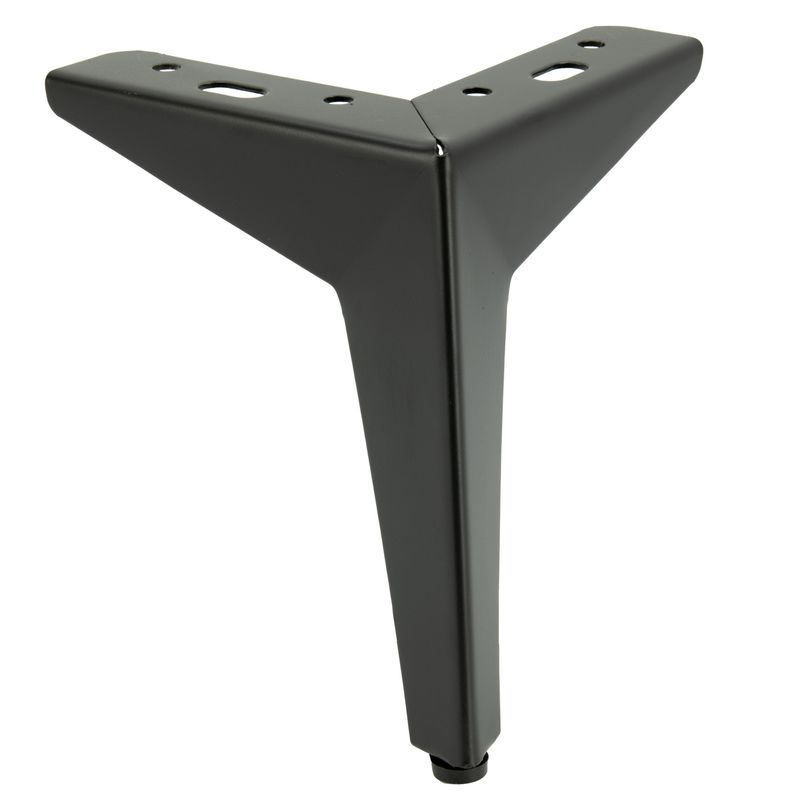 TEMU Meubelpoot Star Zwart Mat 15 cm – Stevige Metalen Poot voor Tafels, Kasten, en Kasten, Modern en Elegant Design, Duurzaam en Krasbestendig,