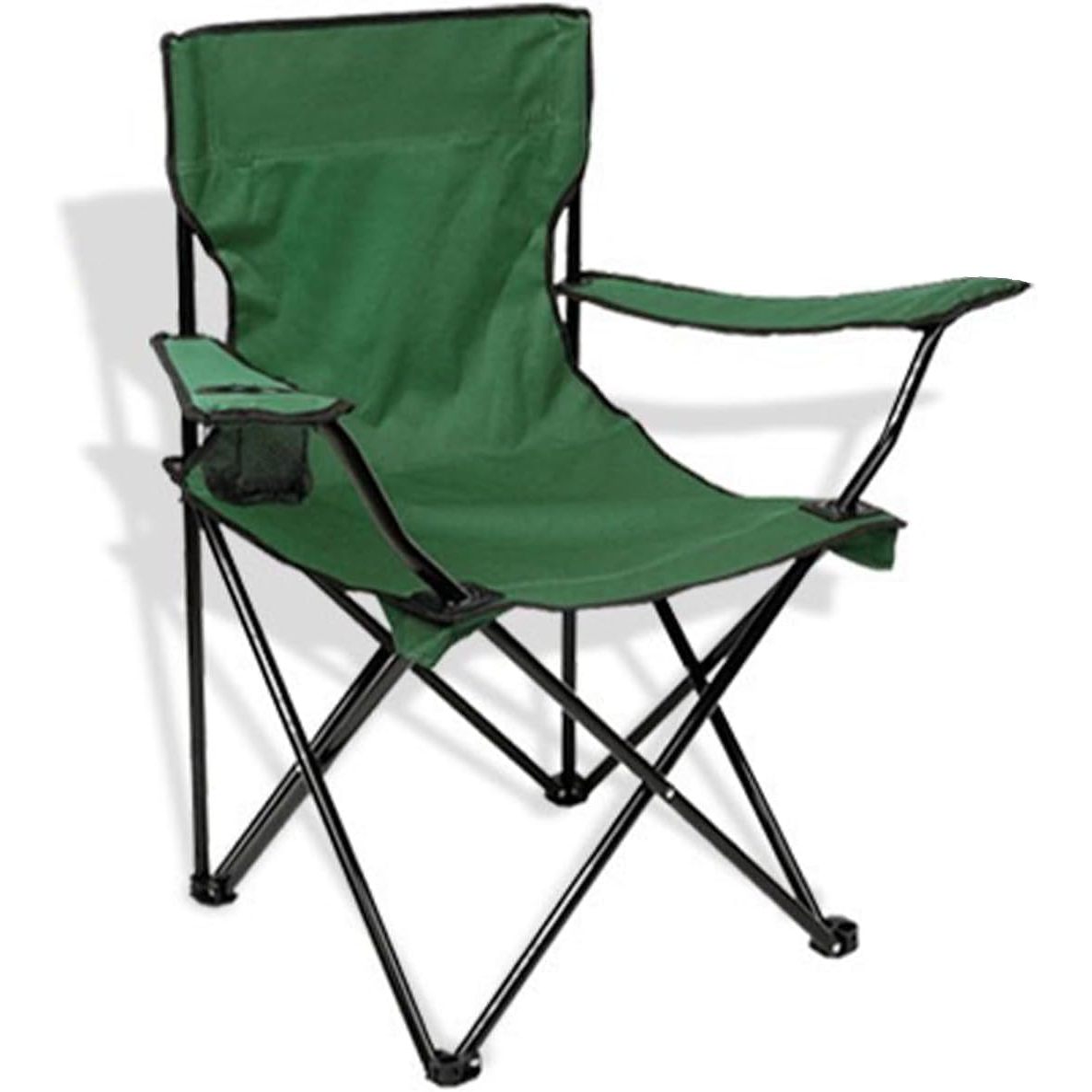 silla de camping, silla de exterior, silla plegable  , respaldo, apoyabrazos, bolsillo para tazas, portátil, plegable, carga 100kg, ideal para  , jardín, pesca,  