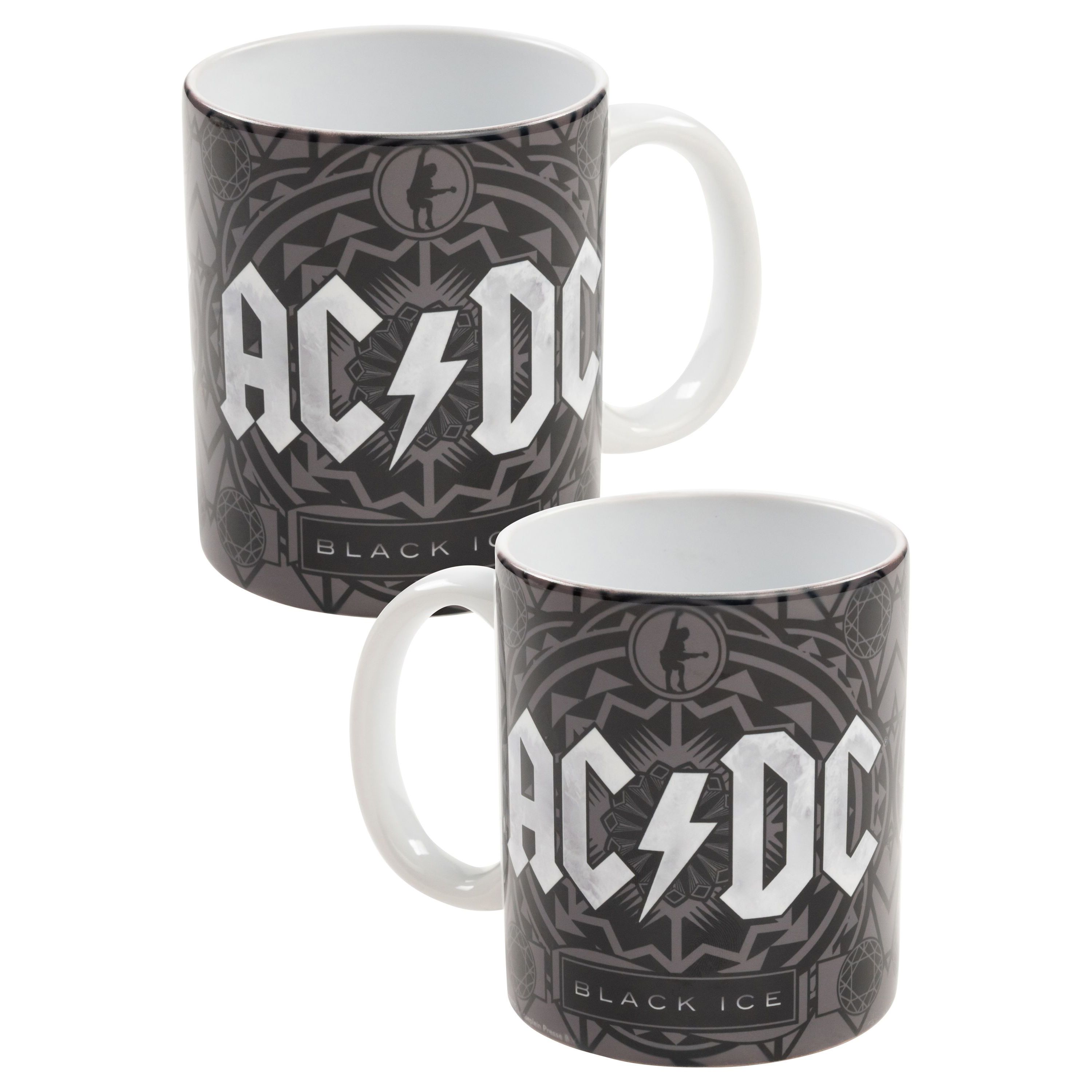 Ac/ Mug - Coffee Mug Ceramic Cup Black Grey 320 Ml