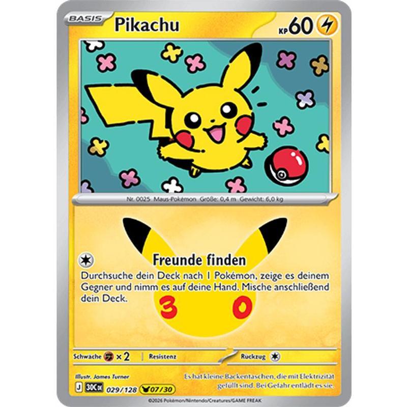 Image of Pikachu (029/128) 30 Years - Rare Pikachu