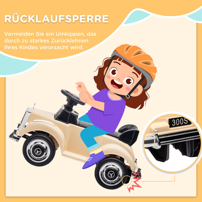 Mercedes-Benz 300S Kinderwagen voor 18-48 Maanden, Beige met Onderzitopslag