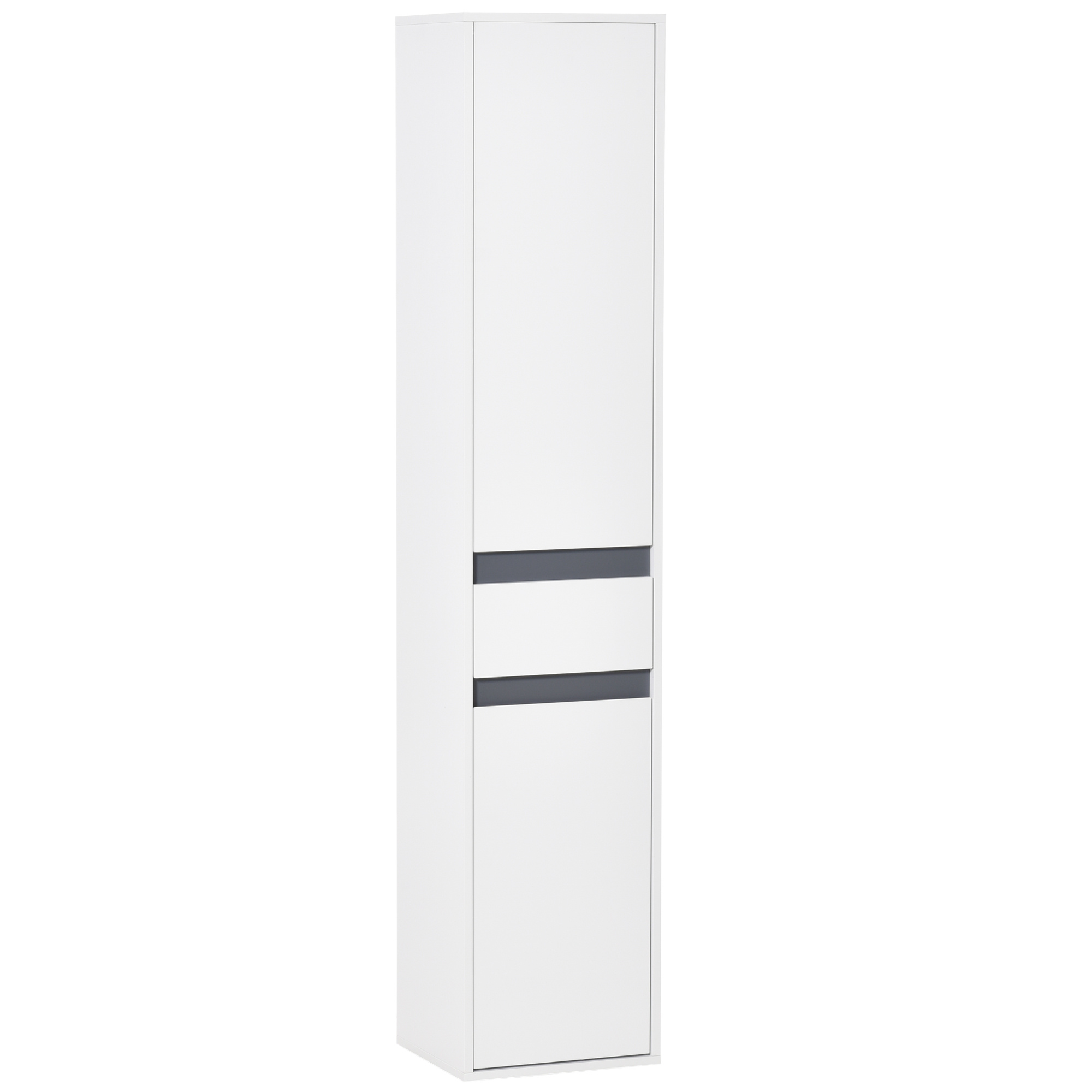 TEMU HOMCOM Armoire à rangement pour salle de bain en style contemporain avec 2 portes, 3 étagères et 1 tiroir coulissant, en panneaux de rangement