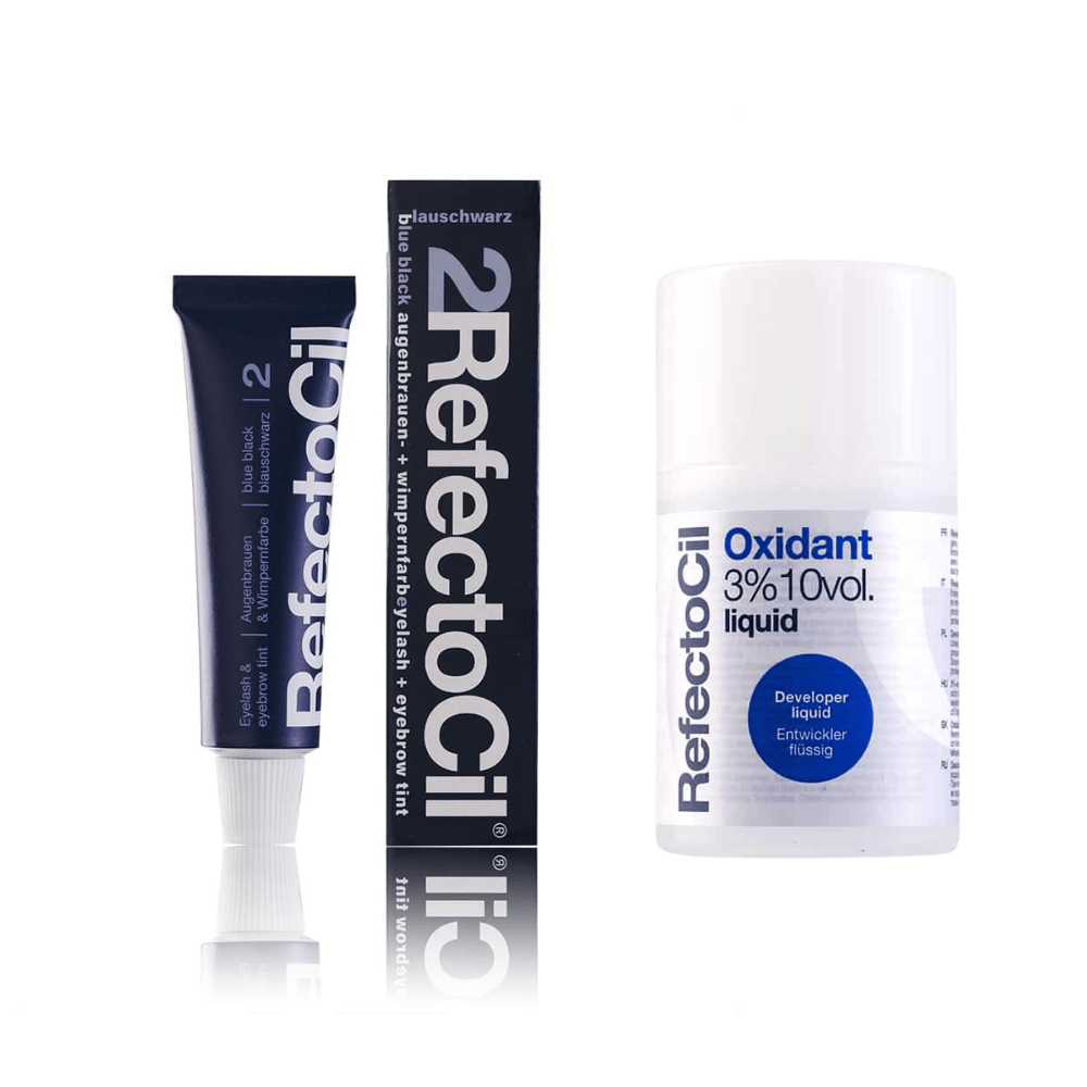 Eyelash Tint Blue-black 2 & Liquid 3% Set
