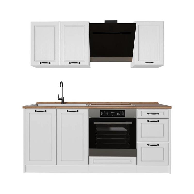 Image of /white 180 Cm Single Kitchen Block Without Worktop, Mini Kitchen Unit, 16mm Chipboard Kitchen Block