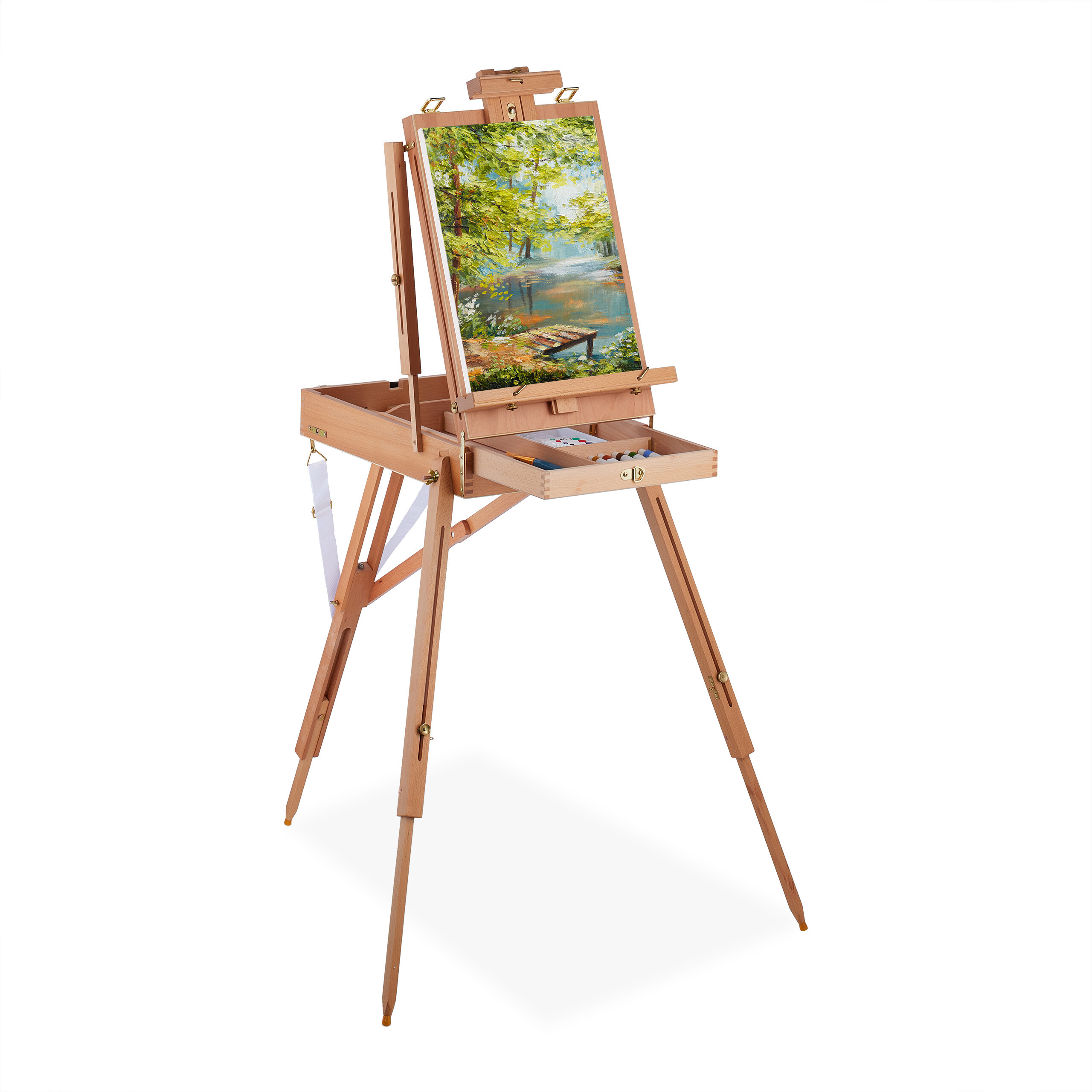 TEMU Cavalletto da viaggio in colori naturali - XL