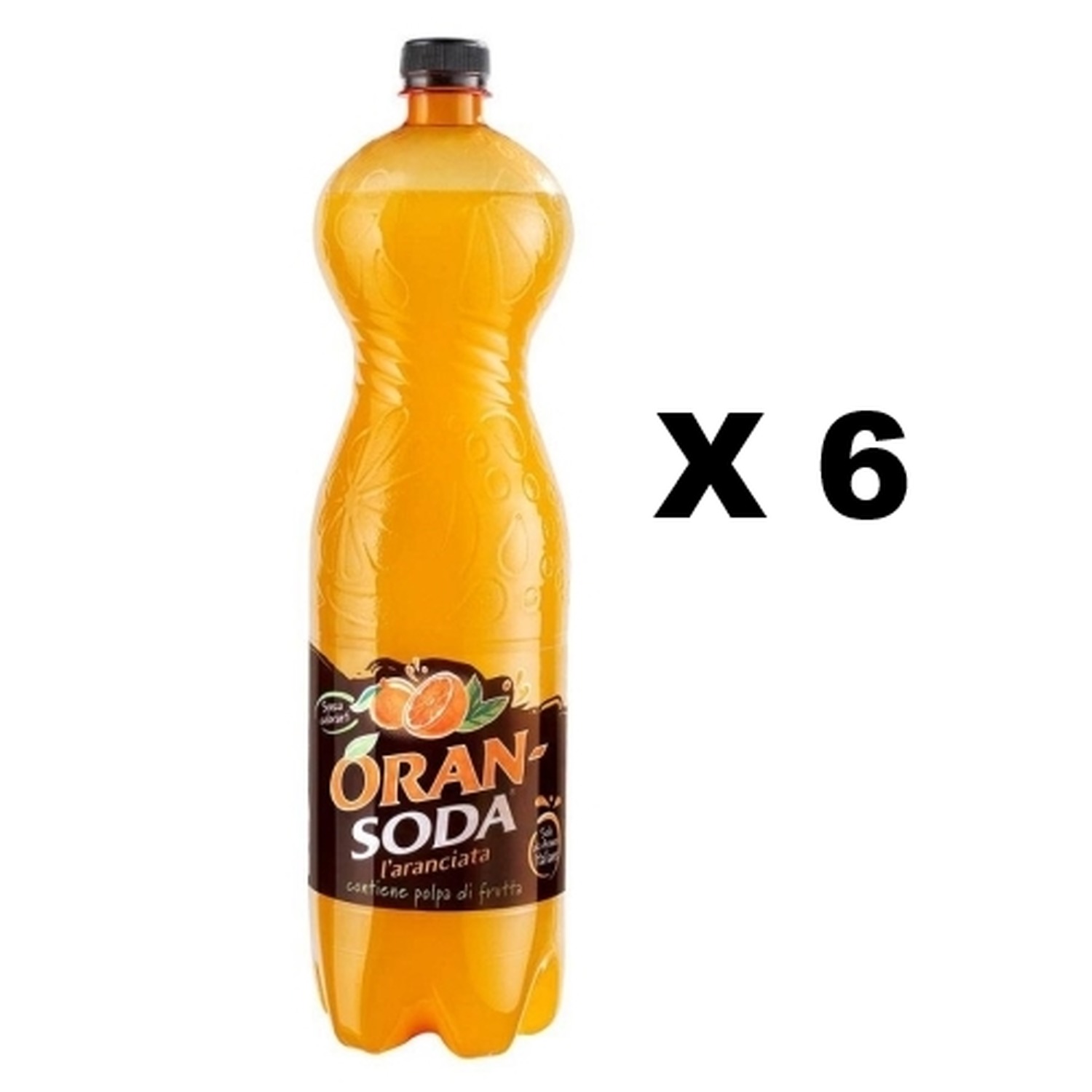 Oransoda P.e.t. 6 X 1.25 L - Terme Di Crodo Orange Soda
