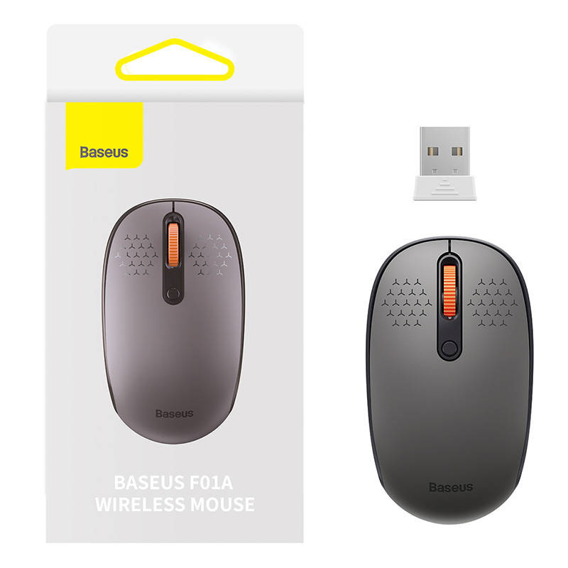 Image of Wireless Mouse Baseus F01a - 2.4g, 1600dpi, Precise Tracking, , Gray, Ideal For Laptops, Computers, .