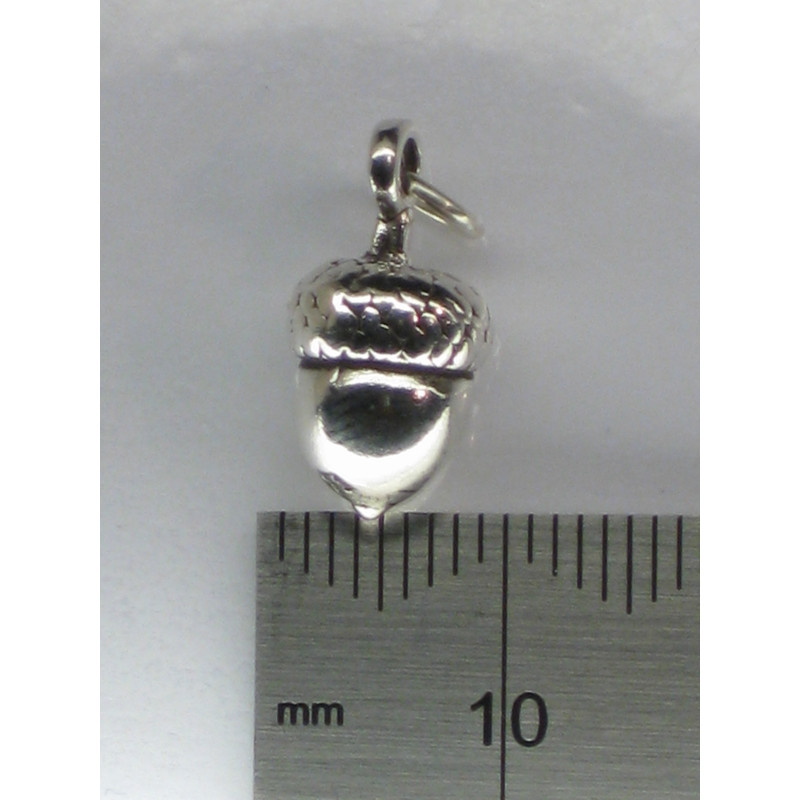 Acorn Sterling Silver Charm, Nature-Inspired Accessory