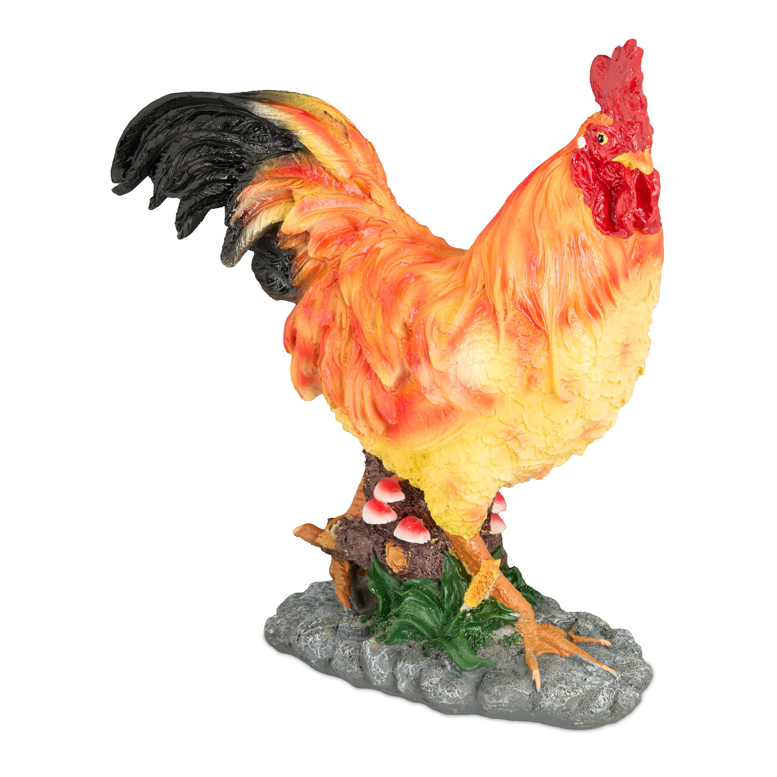 Garden Statue Rooster - (w)30 X (h)34 X (d)11 Cm