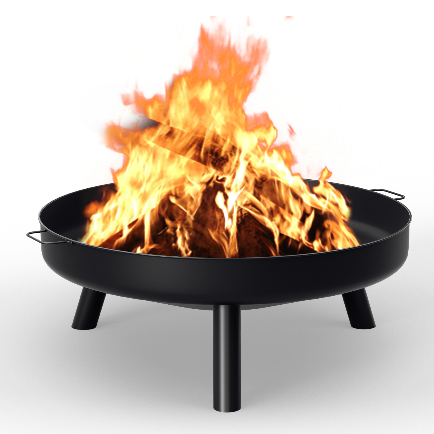 TEMU Fire Bowl With Handles Chimney Heater 80 Cm Outside Garden