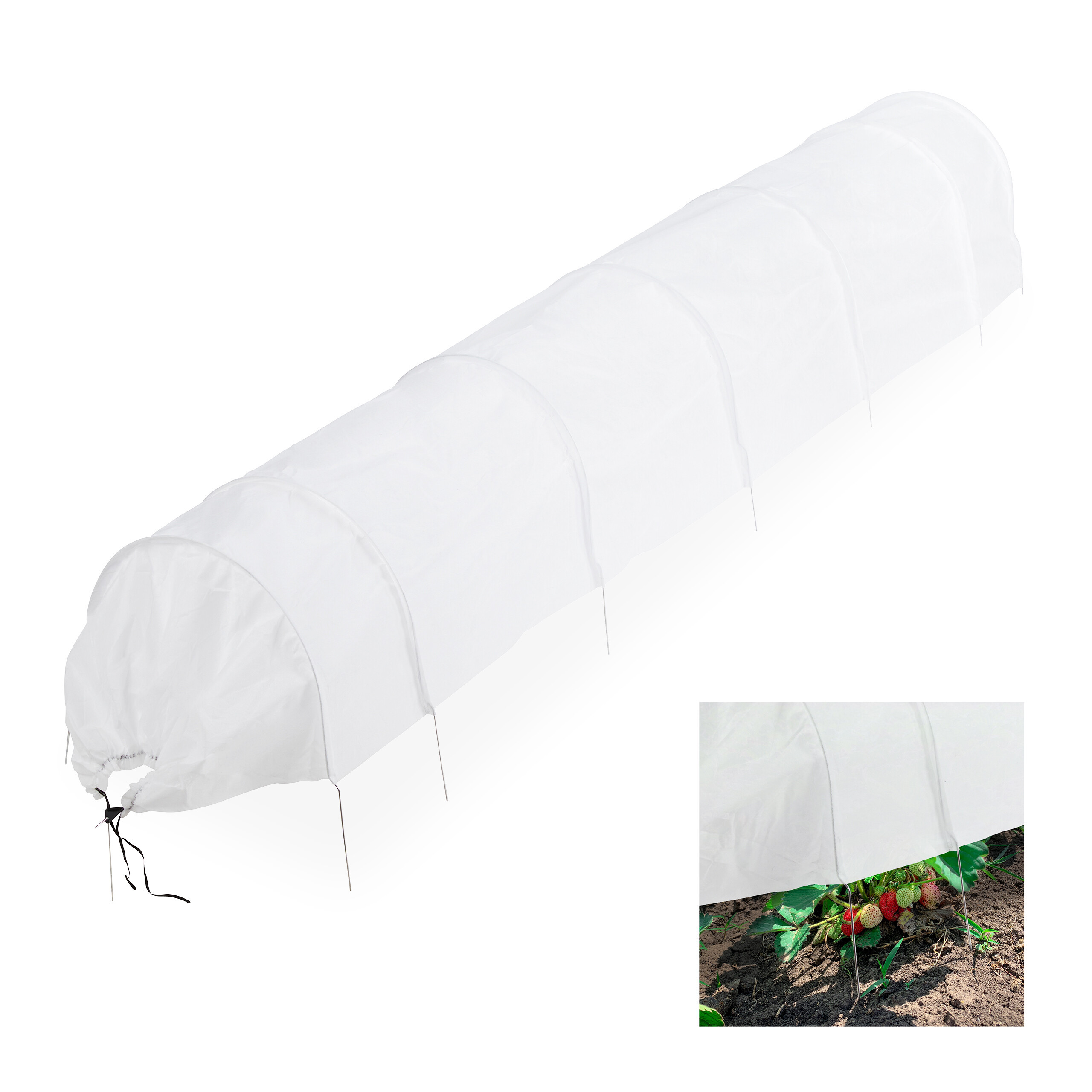 Image of Greenhouse Tunnel In White - (l) 3.4 M