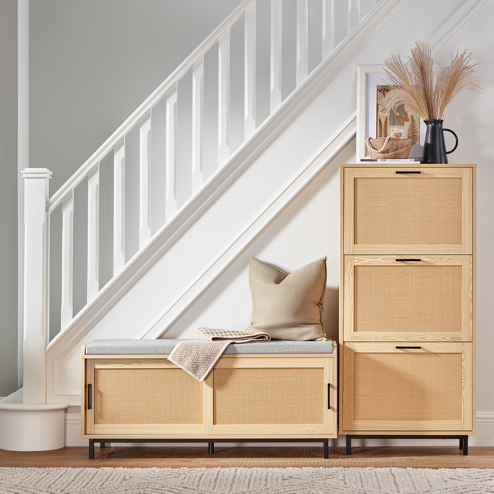 TEMU Sobuy Entrance To Shoe Rack, Shoe Bench, Shoe Furniture Fsr154-n