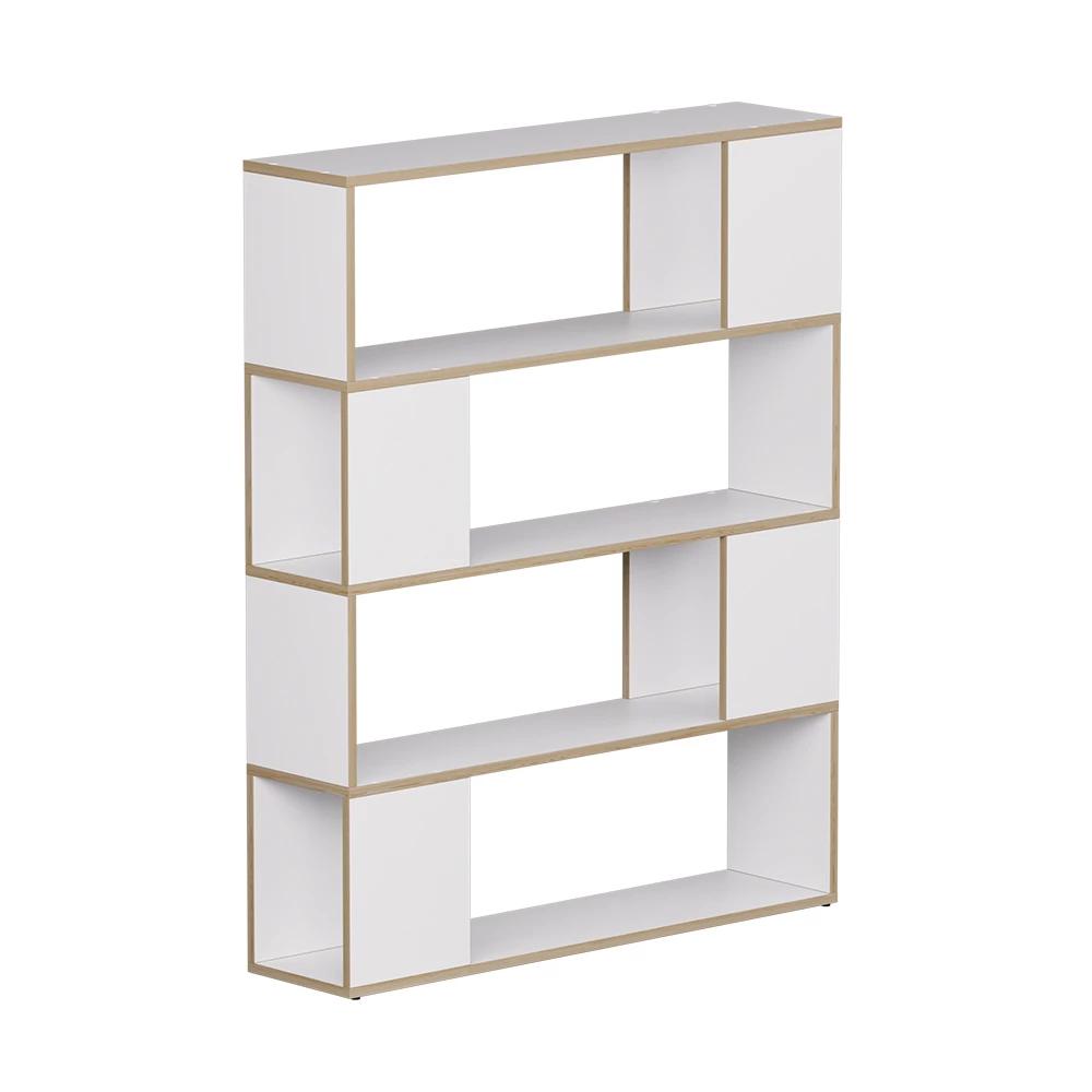 Room Divider Eneos White/oak 100 X 124.5 Cm The Standing Bookshelf Step Shelf The Floor Shelf Chipboard, 16 Mm