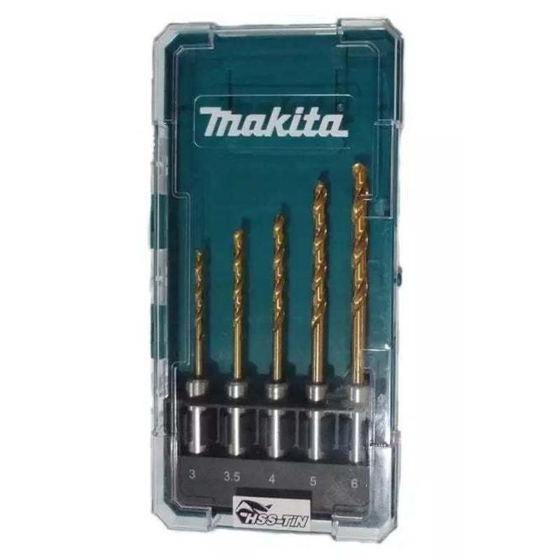 Makita E-15132 Sds-plus Metal Drill Bit Set 5pcs – Hss-tin Longlife Drill Bits For Metal