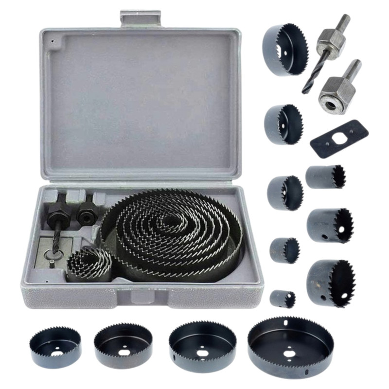 Image of Screwdriver Set For Wooden Boards Gk 16pcs. 19-127 Mm Screwdrivers For Drilling Holes High- Organizer