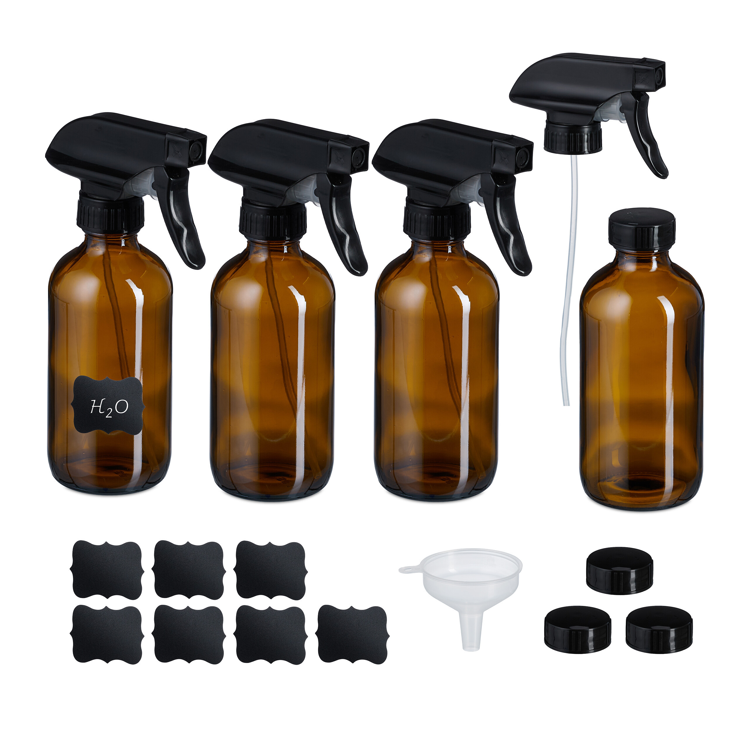 4-pack Brown/black Spray Bottles - 500 Ml