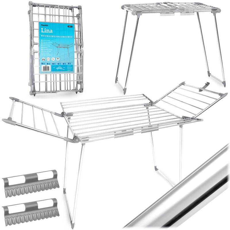 Standing Foldable Laundry Dryer 22 Mb Stainless Steel
