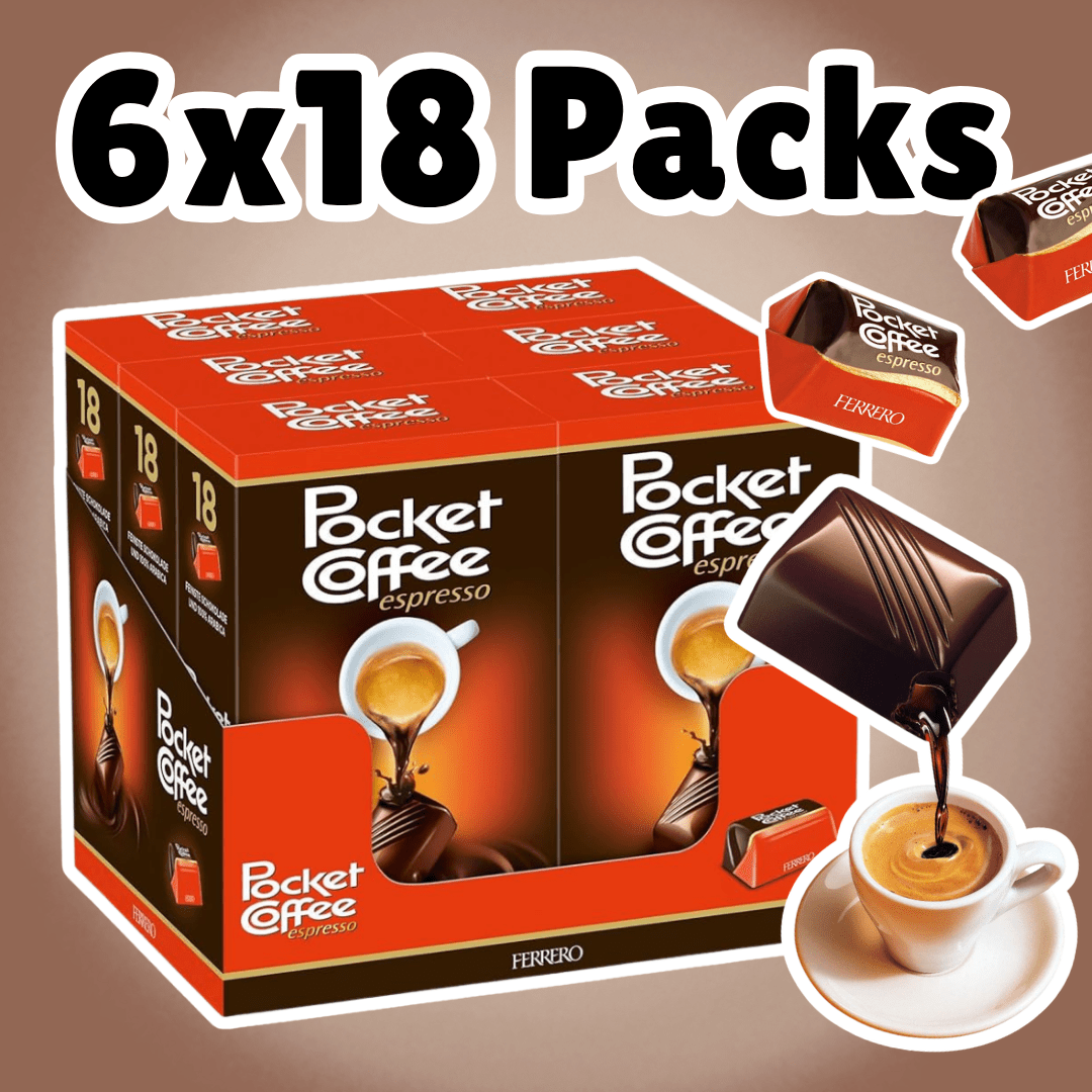 Image of Ferrero Pocket Coffee Chocolates With Liquid Coffee Filling (6 X 18pcs)