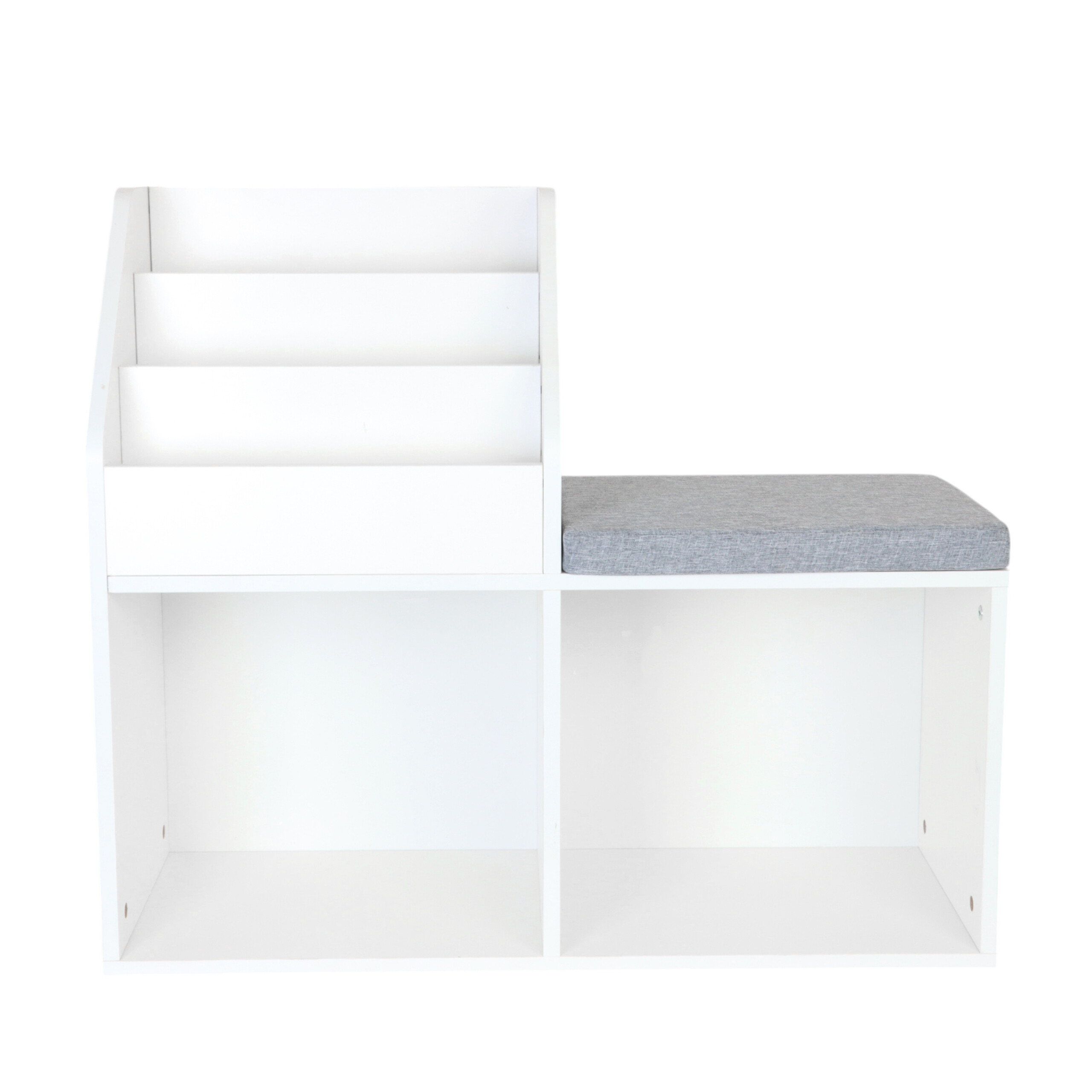 Children's Bench in Gray/White