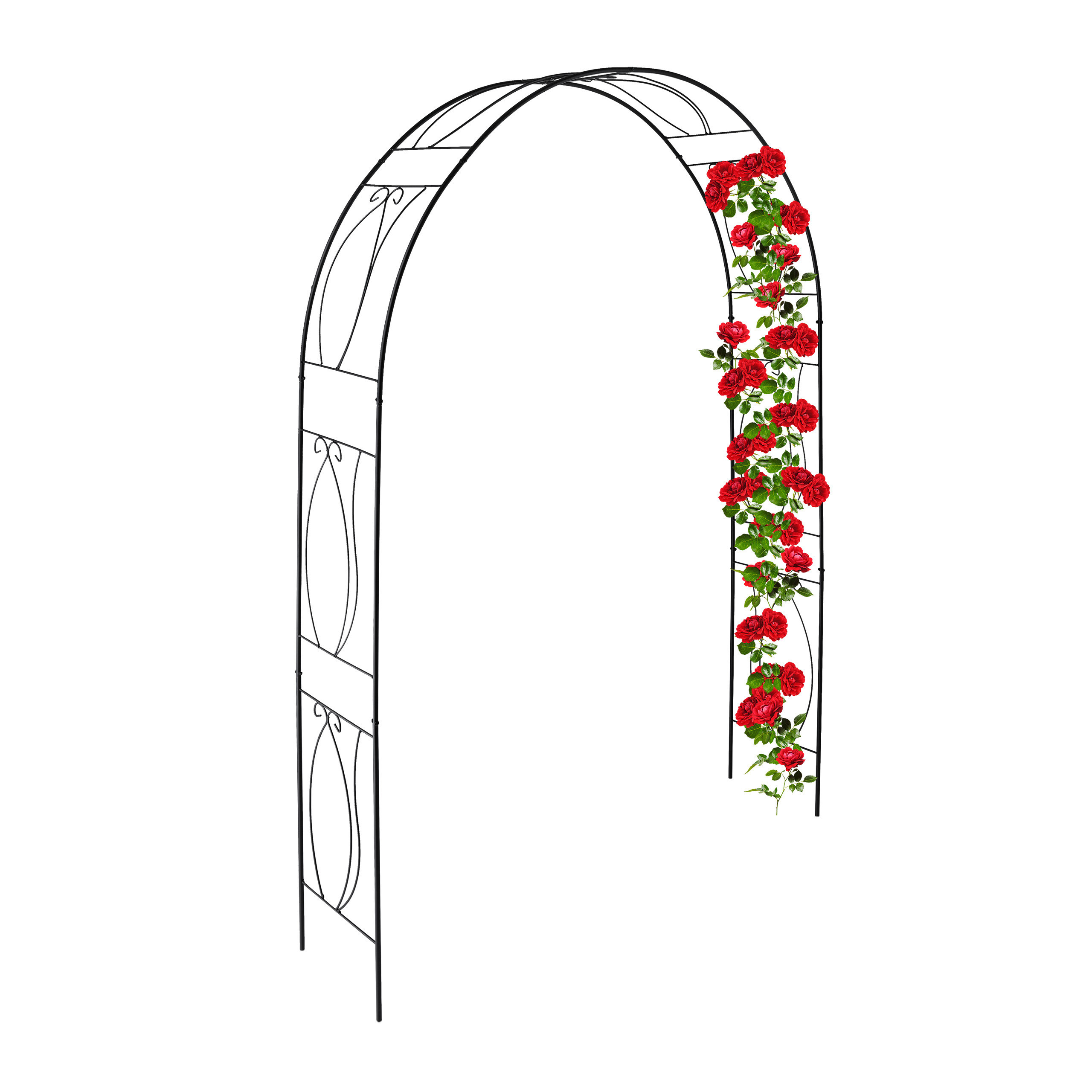 Rose Arch In Black - (w)153 X (h)233 X (d)35 Cm