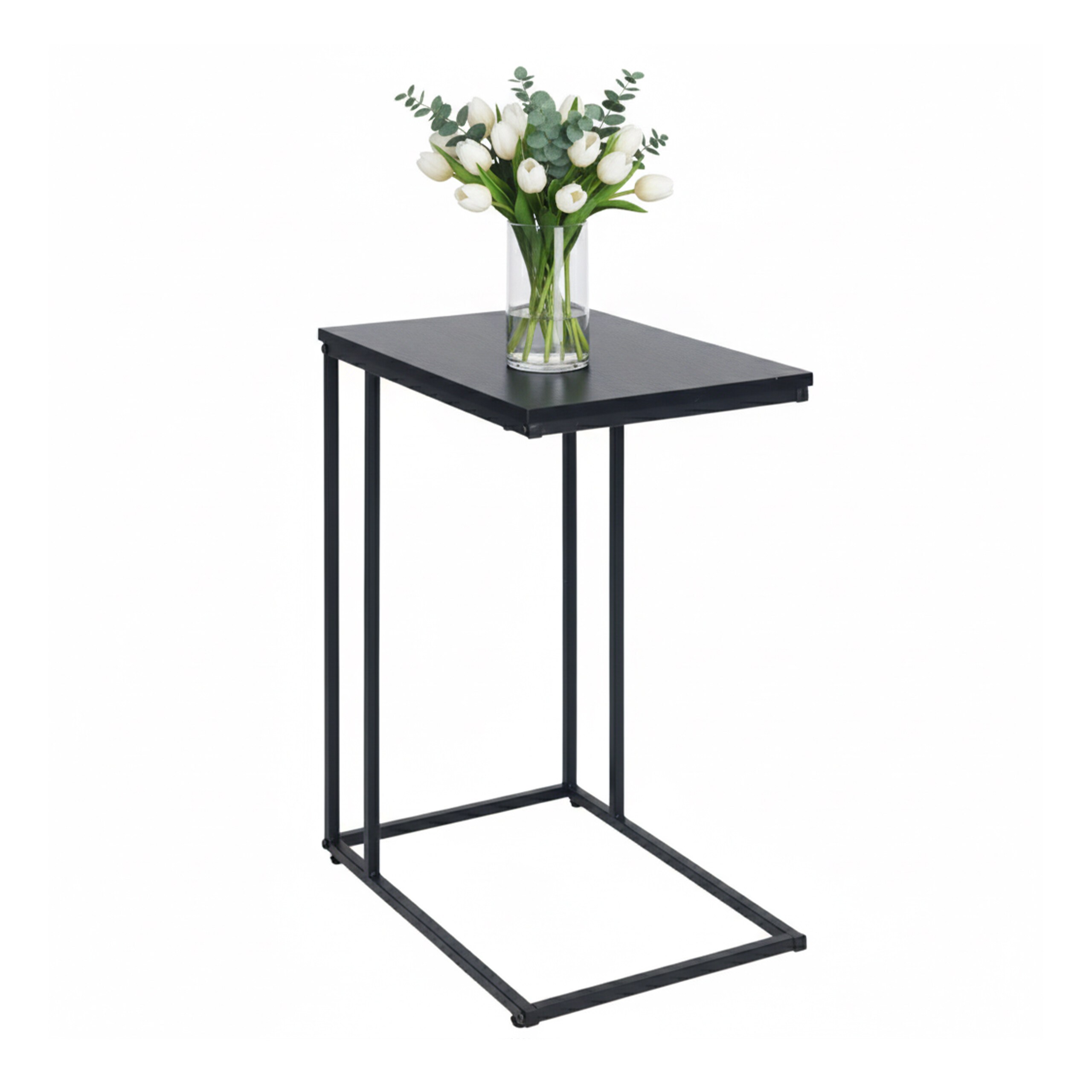 Side Table In Black - (w)50 X (h)64 X (d)35 Cm