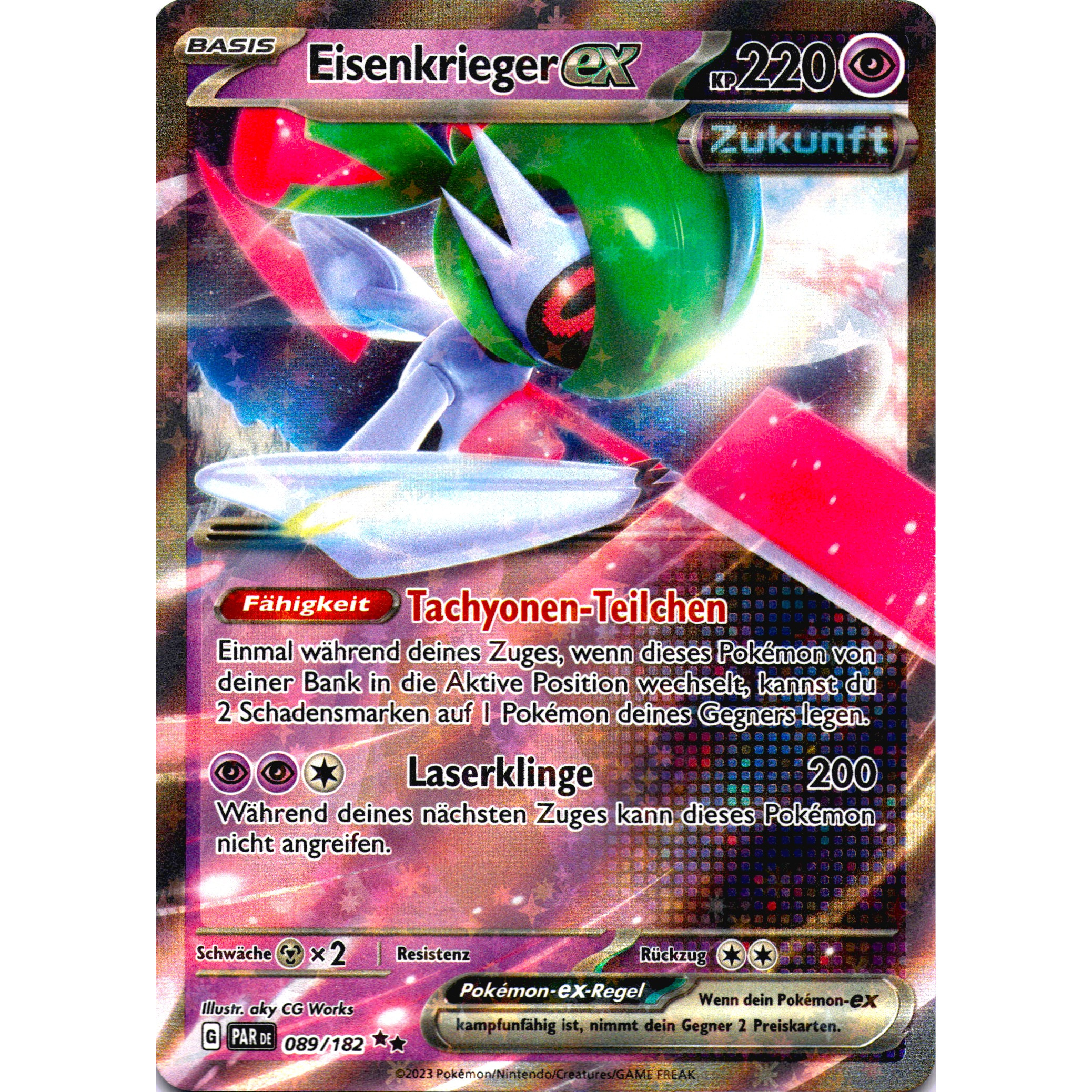 Pokémon Tcg Card - Iron Warrior Ex - Ultra Rare - German Version - 220 - Near Mint