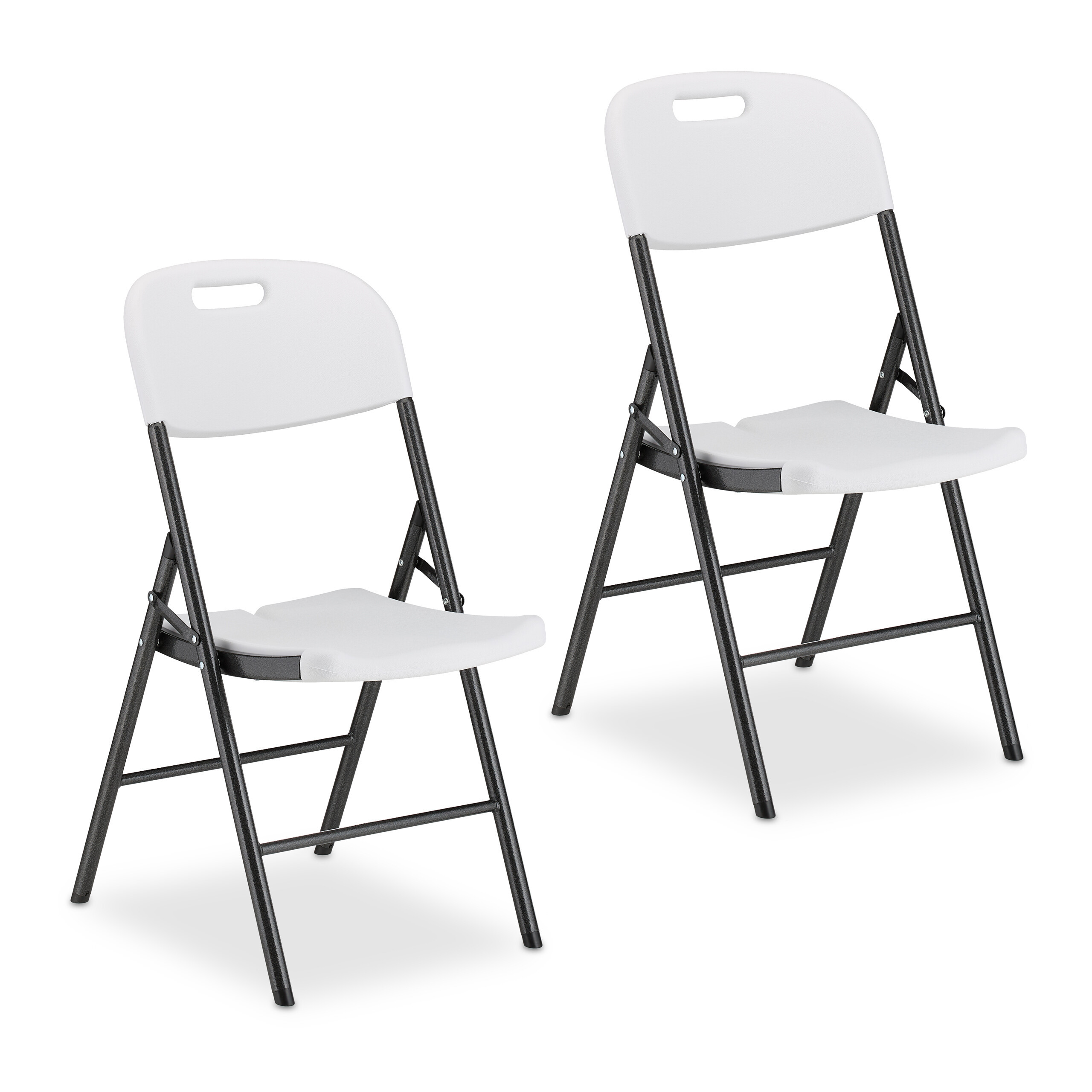 2 x folding chair in black white   x h 87 x   5 cm