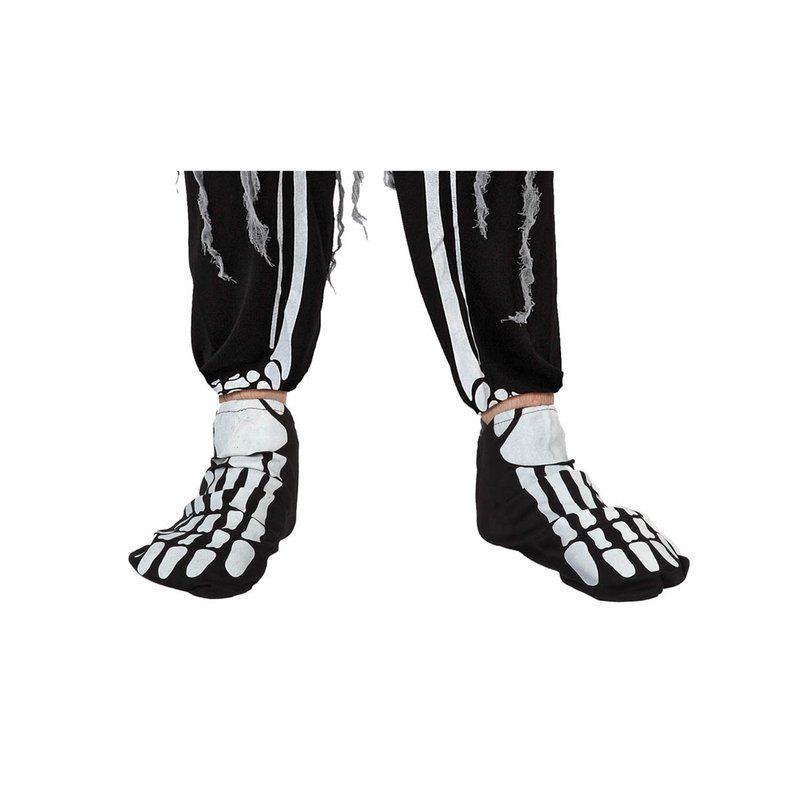 Image of Skeleton Feet Shoe Covers Black-white One-size