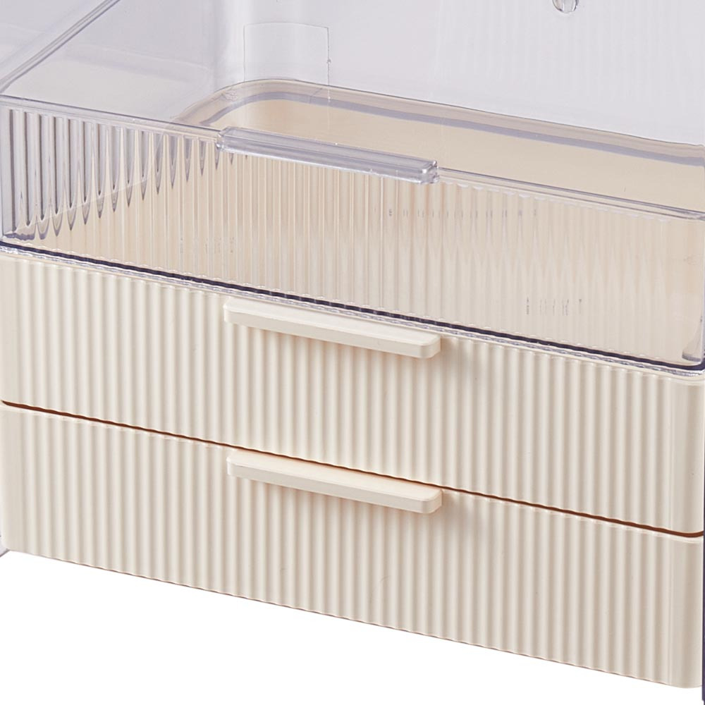 Transparent Makeup Display Case with Drawers for Skincare