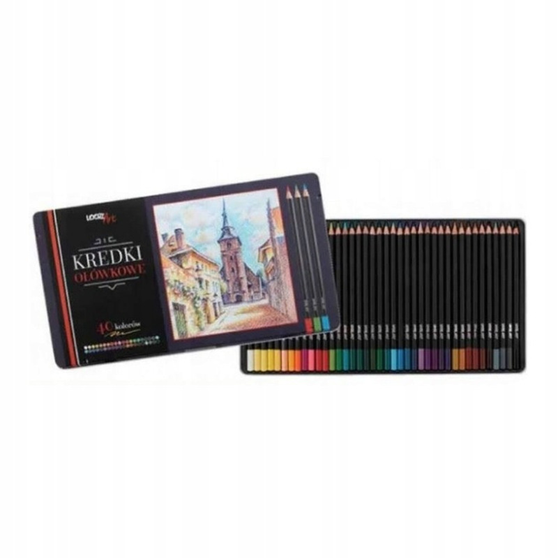 Hexagonal Colored Pencils, 40pcs In A Metal Box From Loozart Majewski