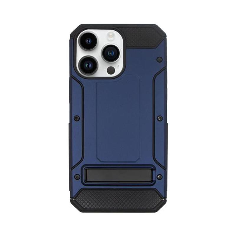 Vivid Rugged Armor Case For 14 Pro Max In Navy Blue