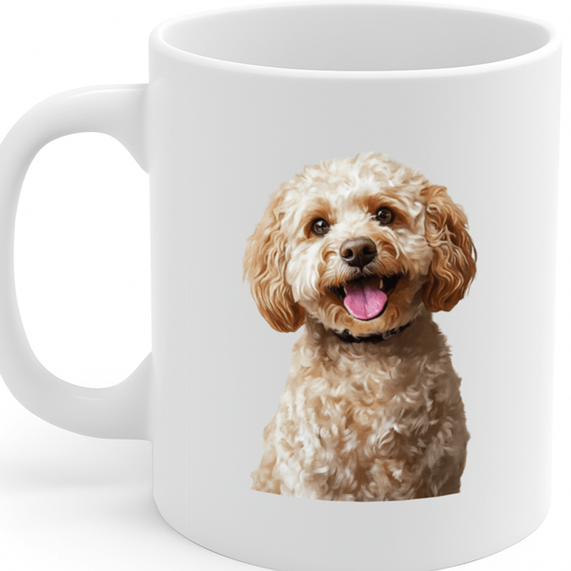 TEMU Adorable Smiling Cockapoo Mug – 325ml Ceramic Cup For Dog Lovers, Dishwasher And Microwave Safe – Mg6664-image-67304285075574