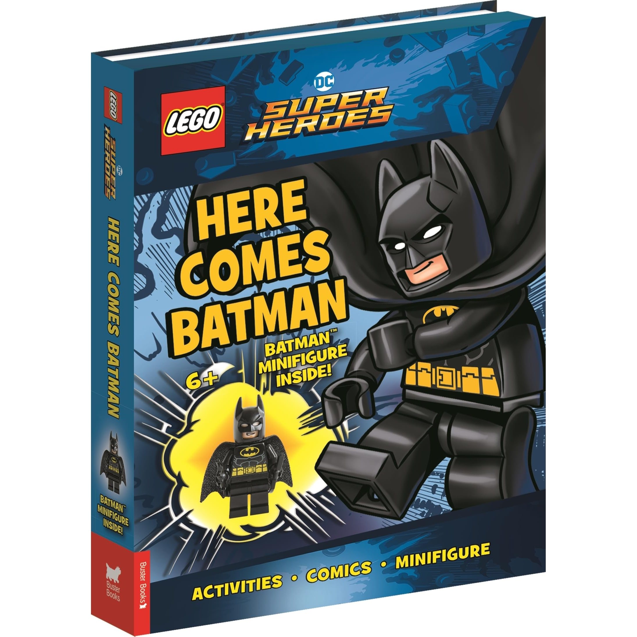 TEMU Super Heroes: Here Comes Batman (with Batman Minifigure) ( Minifigure Activity) By - Children's Activity - Hardcover