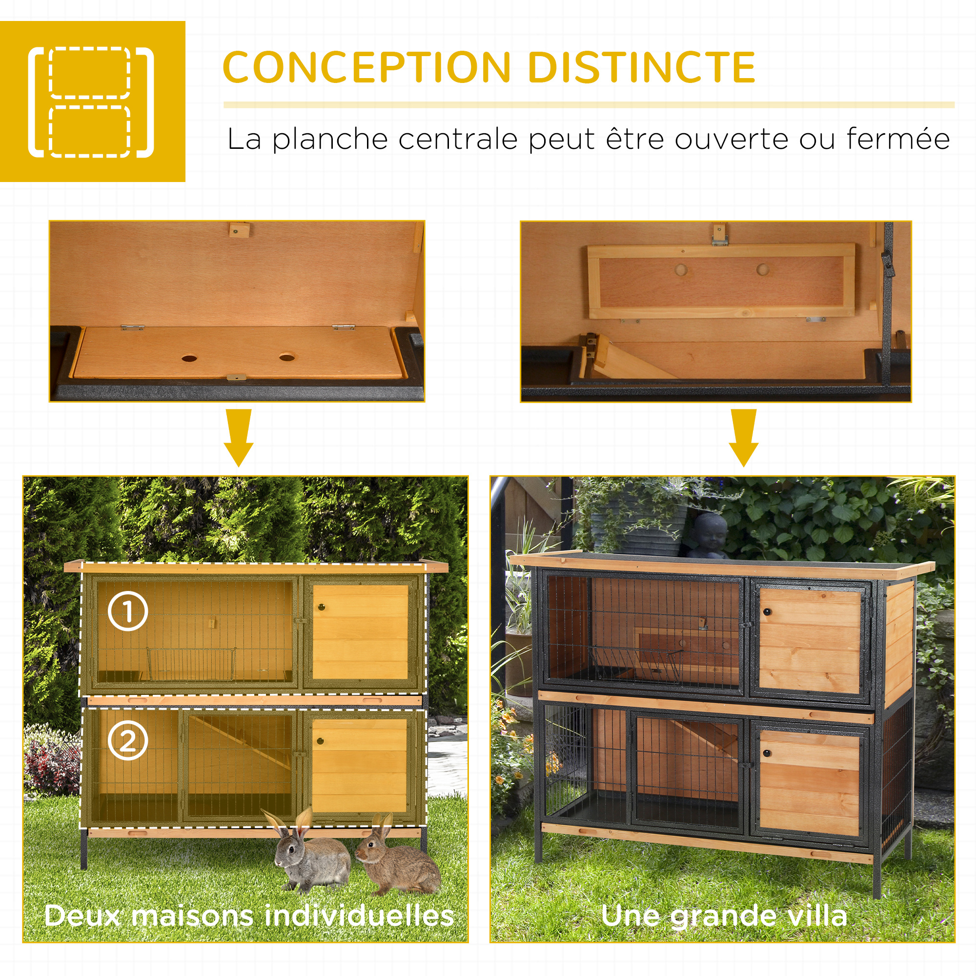 Konijnenhok van PawHut