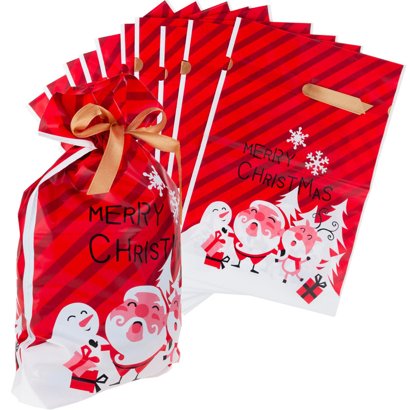 Image of Foil Bags Gift Bags For Christmas 10pcs/set