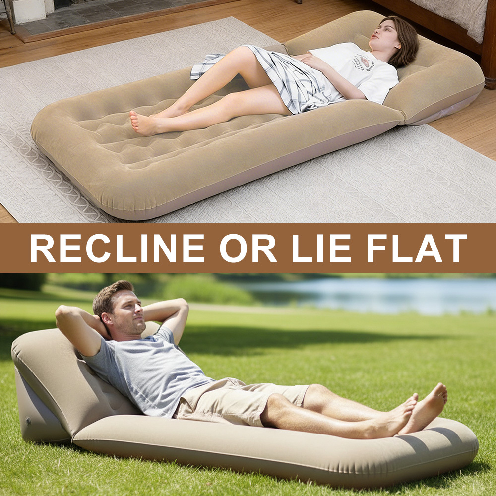 multifunctional outdoor camping folding inflatable bed portable foldable quick inflation thickened   stable load bearing with lightweight storage multi person use   car travel for camping picnic office nap     outdoor essential details 3