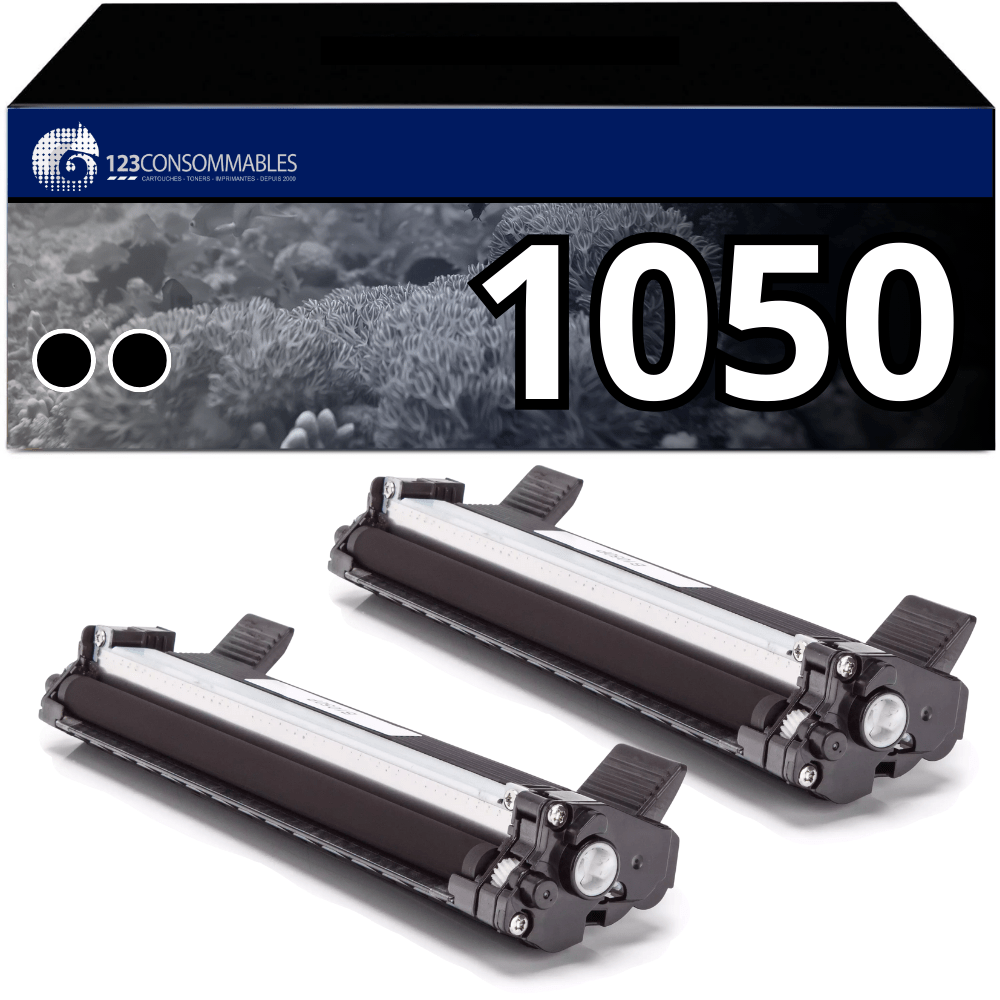 TEMU 123CONSOMMABLES - TN-1050 - Toner compatible avec Brother TN1050 TN-1050 pour MFC-1910W DCP-1612W DCP-1610W DCP-1512 HL-1112 MFC-1810 HL-1110