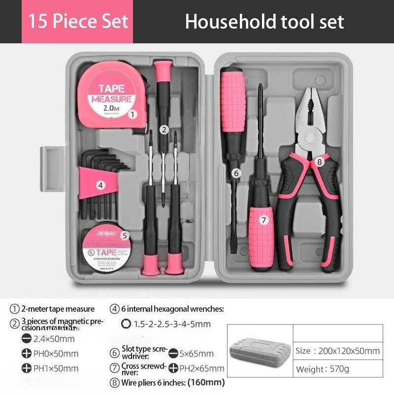 15 Piece Wrench Maintenance Tools With Storage Box, Household Hardware Tools, Multifunctional Household Combination Set, Hand Tools, For Repair Mechanic Tool Kit Set With Storage Toolbox