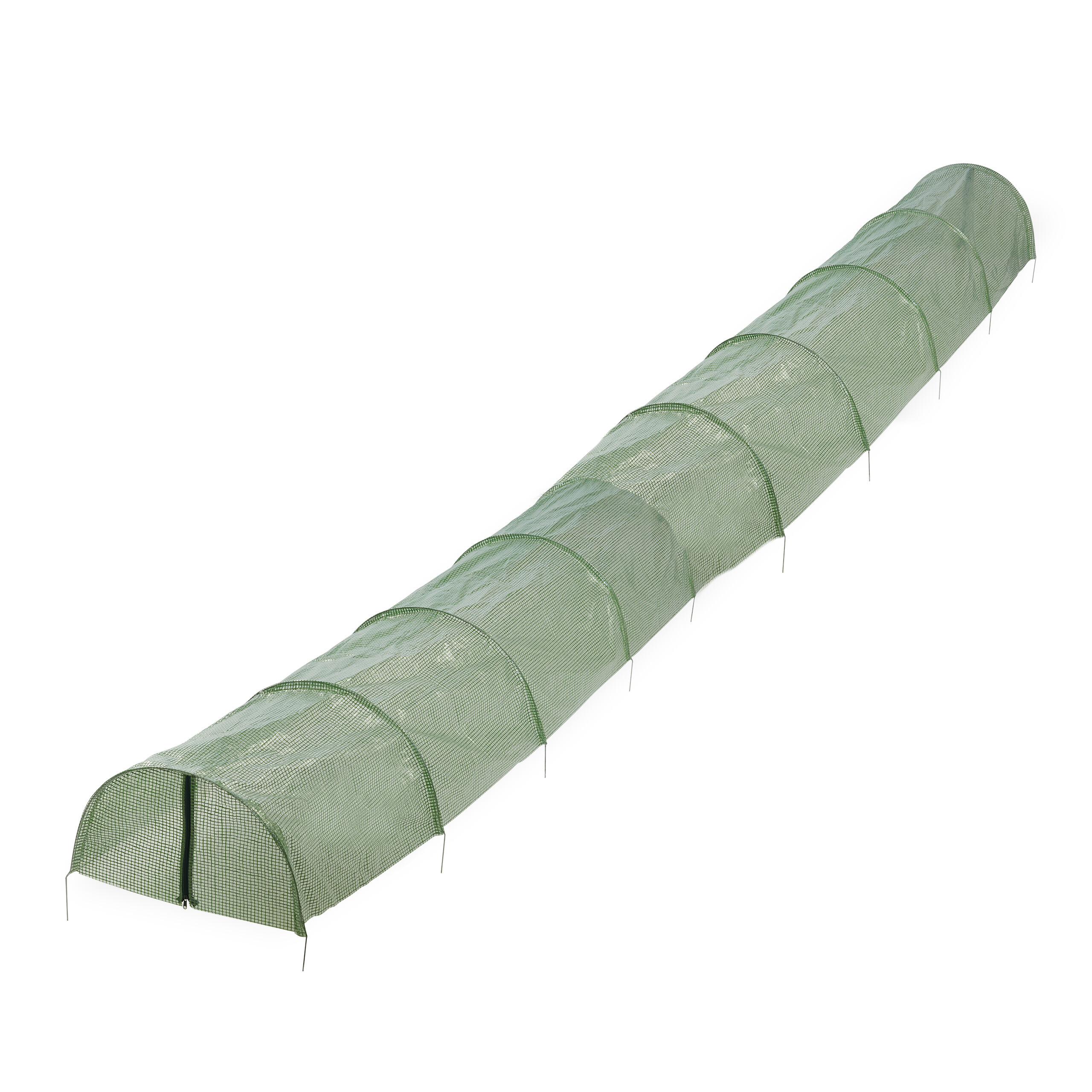 Image of Film Tunnel Greenhouse, 7 M, 47 X 700 Cm, With Steel Arches And Zipper, For Vegetables, Lettuce, Flowers, And Young Plants In The Garden, Bed Cover, Cold Frame, Greenhouse, Relaxdays