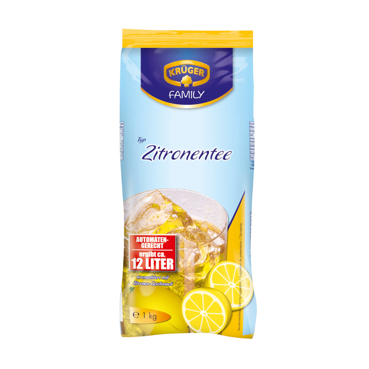 Krüger Lemon Tea Type Beverage Powder For 12 Liter Pack, 1000g