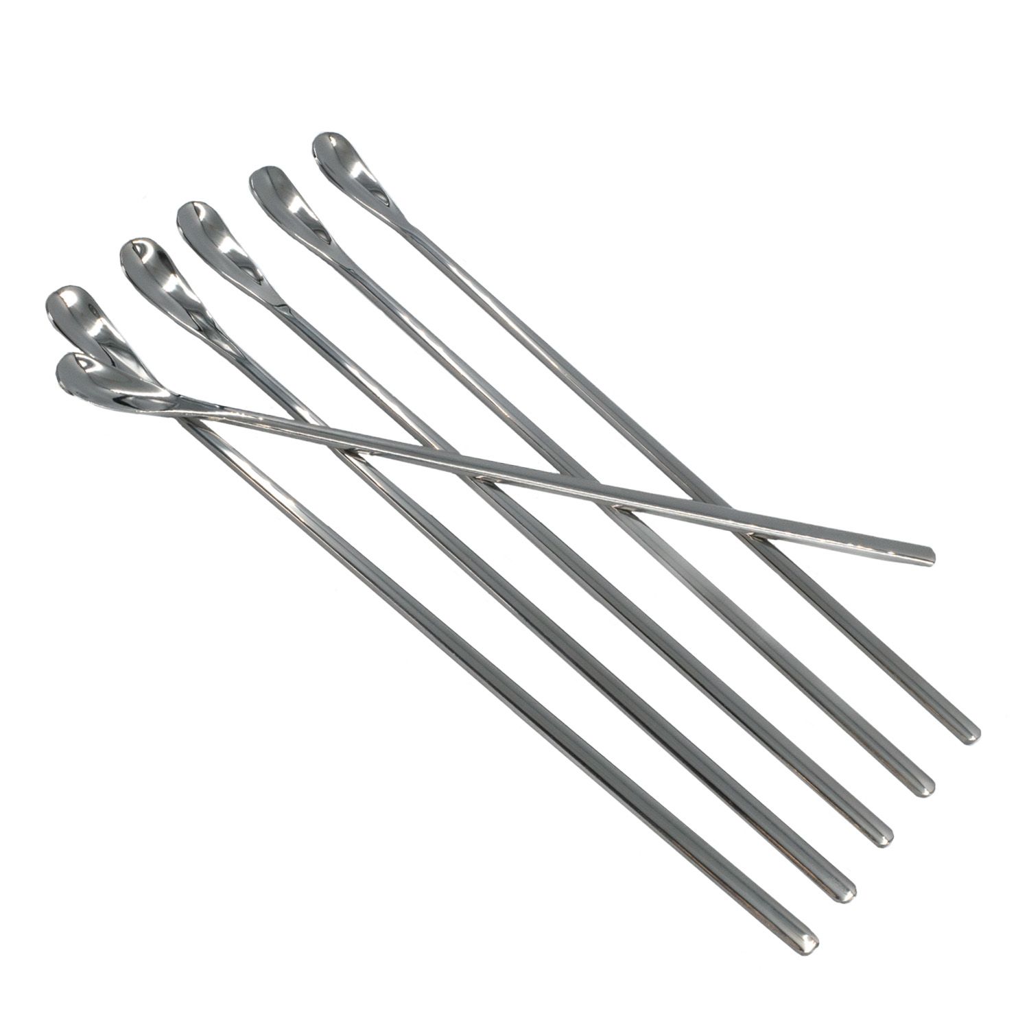 Image of 6-piece Set Stainless Steel Spoons, 22 Cm Ice Cream Spoons With Long Handle, Dessert Spoons For Coffee, , Ice Cream, Long Drinks, Cocktails, Iced Tea