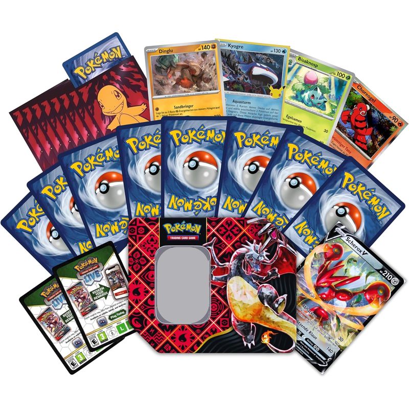TEMU Set Regalo MEGA Pok矇mon | 1 Scatola Grande Casuale con 100 Carte Casuali | 1 | 65 Sleeve | 10 | 20 Carte & Accessori